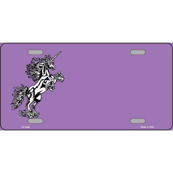 Unicorn Offset Metal Novelty License Plate