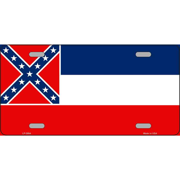 Mississippi Flag Metal Novelty License Plate