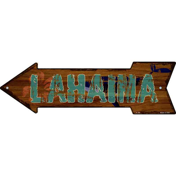 Lahaina Hawaiian Novelty Metal Arrow Sign