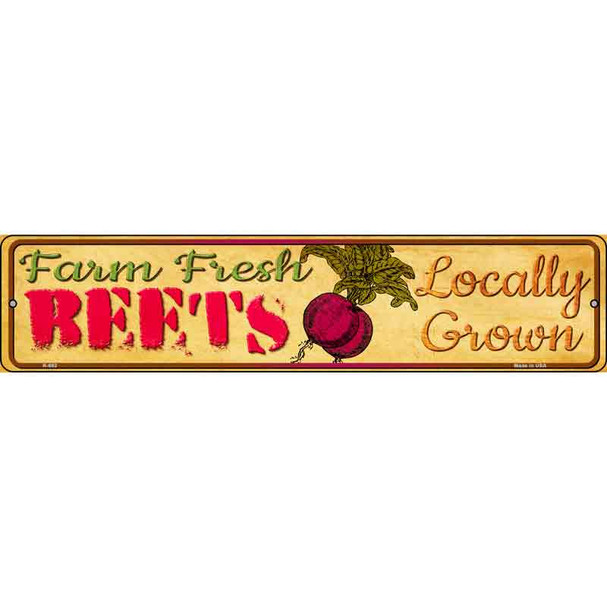 Farm Fresh Beets Novelty Metal Street Sign