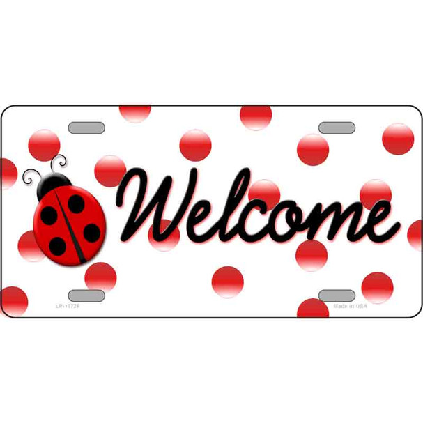 Welcome Ladybug Novelty License Plate