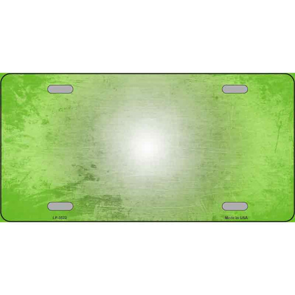 Lt Green White Fade Scratched License Plate Metal Novelty