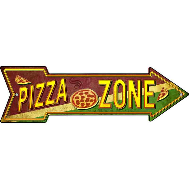 Pizza Zone Novelty Metal Arrow Sign