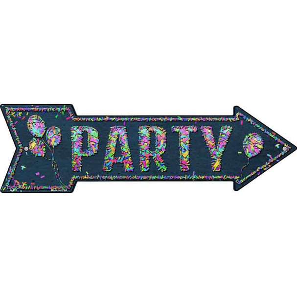 Party Confetti Novelty Metal Arrow Sign