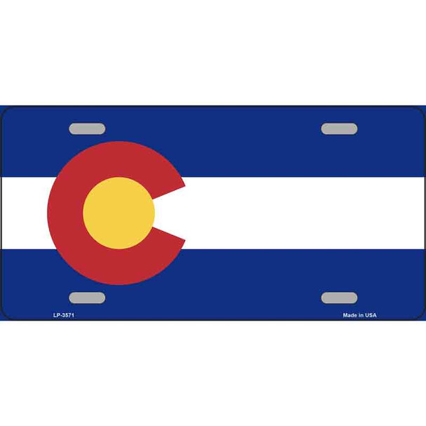 Colorado State Flag Metal Novelty License Plate