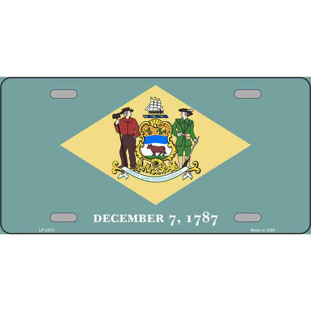 Delaware State Flag Metal Novelty License Plate