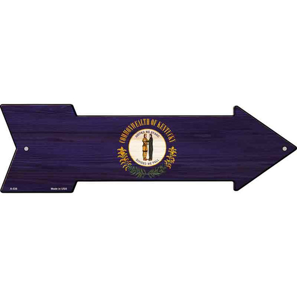 Kentucky State Flag Novelty Metal Arrow Sign