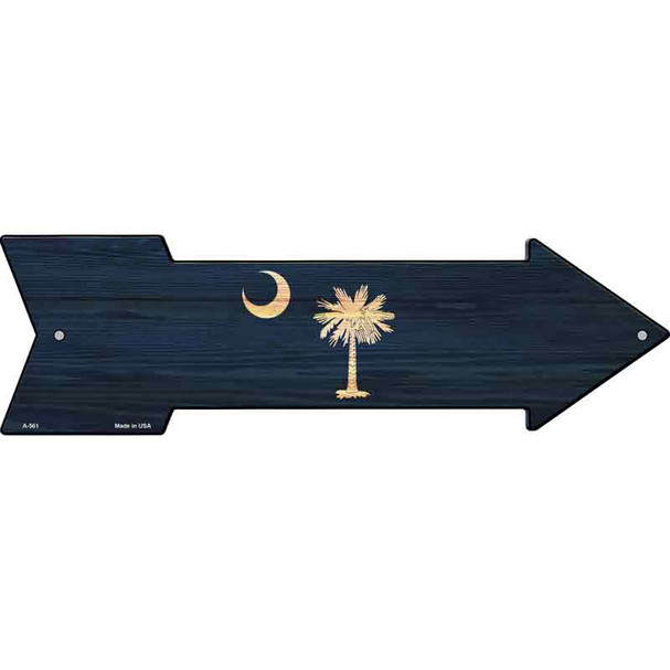 South Carolina State Flag Novelty Metal Arrow Sign