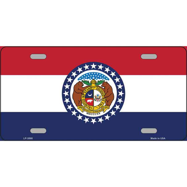 Missouri State Flag Metal Novelty License Plate