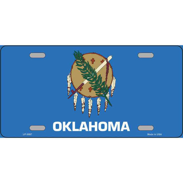 Oklahoma State Flag Metal Novelty License Plate