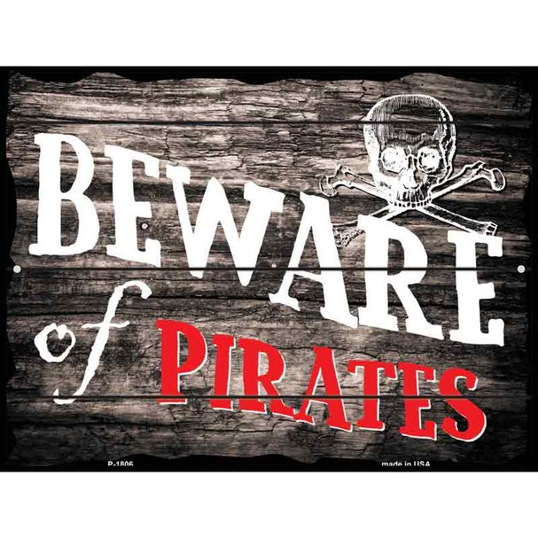 Beware of Pirates Parking Sign