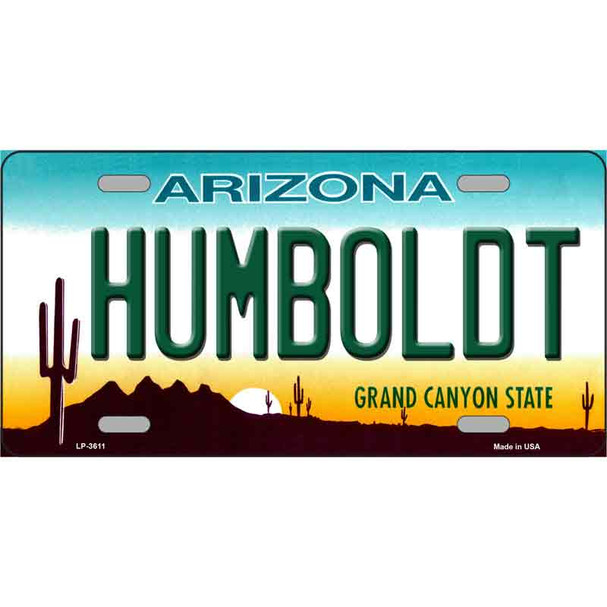 Humboldt Arizona Metal Novelty License Plate