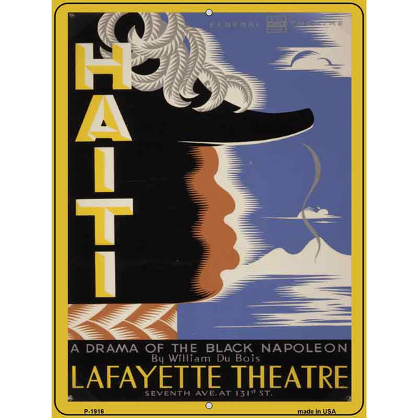 Lafayette Theatre Vintage Poster Parking Sign