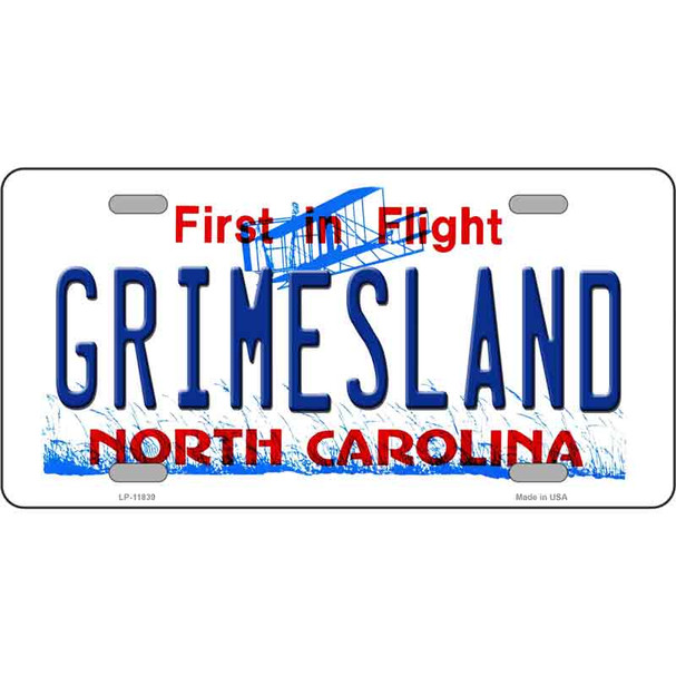 Grimesland North Carolina Novelty License Plate