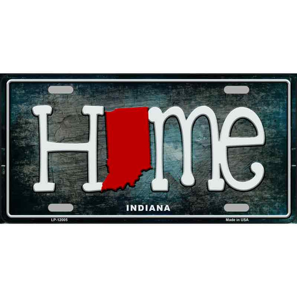 Indiana Home State Outline Novelty License Plate