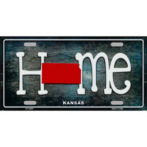 Kansas Home State Outline Novelty License Plate