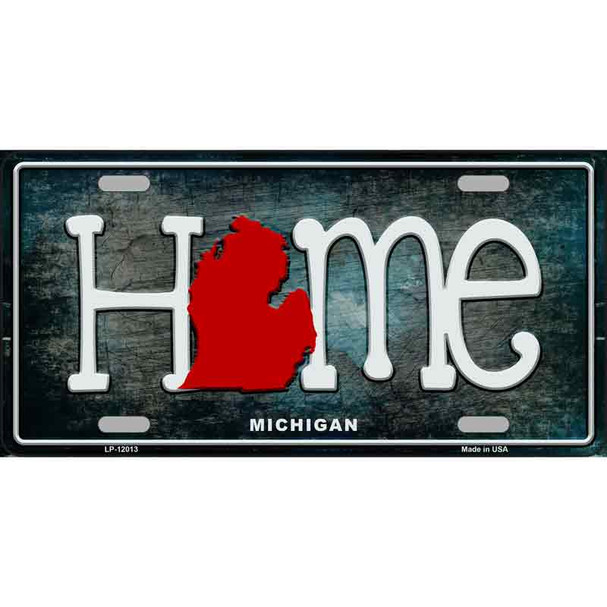 Michigan Home State Outline Novelty License Plate
