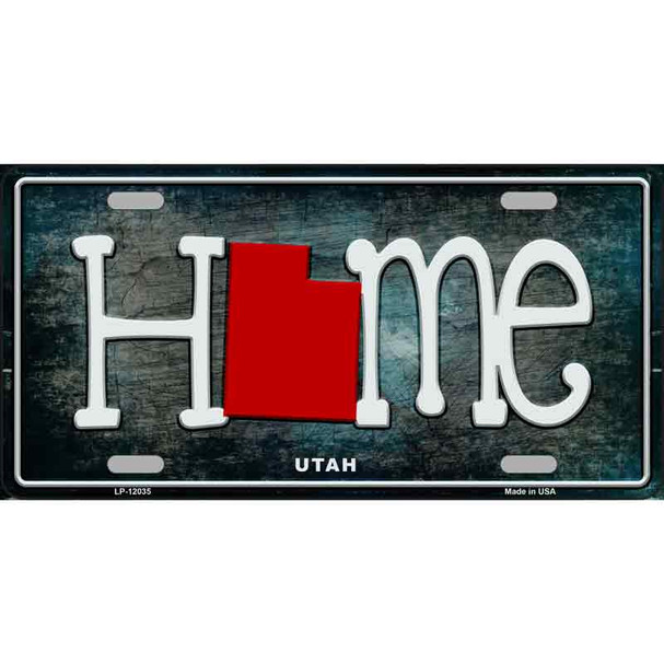 Utah Home State Outline Novelty License Plate