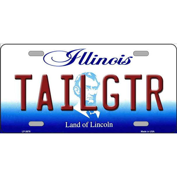 Tailgtr Illinois Novelty Metal License Plate