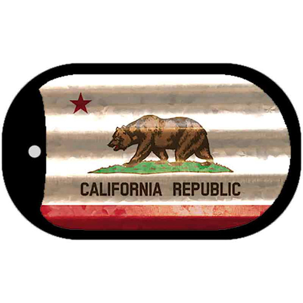 California Corrugated Flag Novelty Dog Tag Necklace DT-11946
