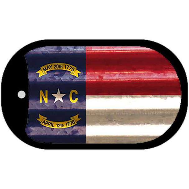 North Carolina Corrugated Flag Novelty Dog Tag Necklace DT-11974