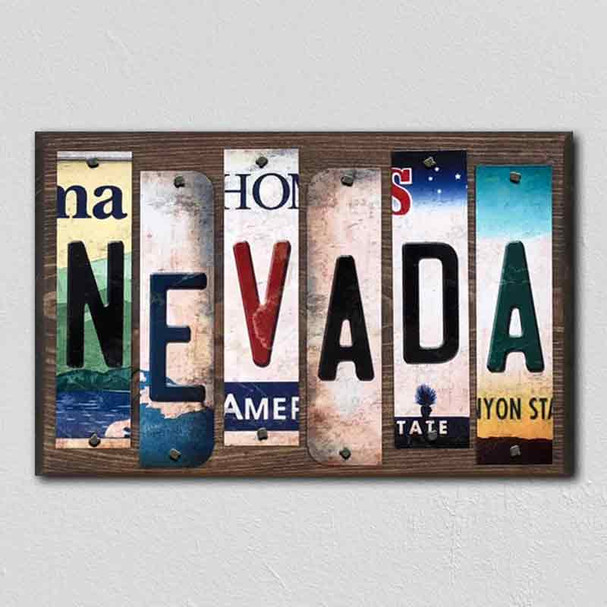 Nevada License Plate Tag Strips Novelty Wood Signs WS-178