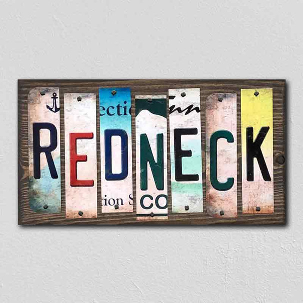 Redneck License Plate Tag Strips Novelty Wood Signs WS-276