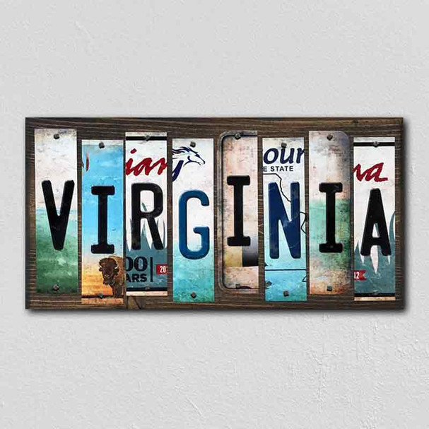 Virginia License Plate Tag Strips Novelty Wood Signs WS-196
