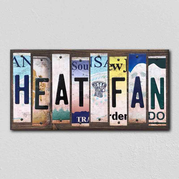 Heat Fan License Plate Tag Strips Novelty Wood Signs WS-367