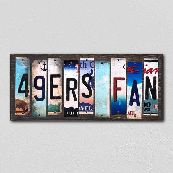 49ers Fan License Plate Tag Strips Novelty Wood Signs WS-333