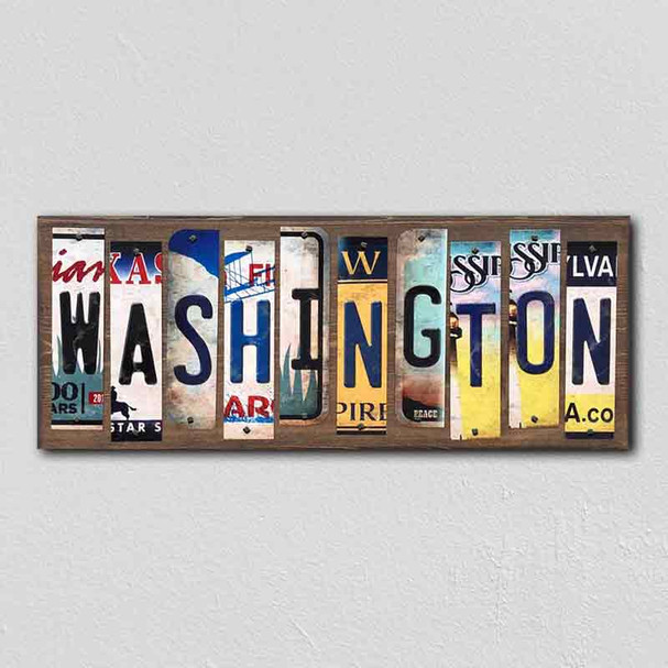 Washington License Plate Tag Strips Novelty Wood Signs WS-197