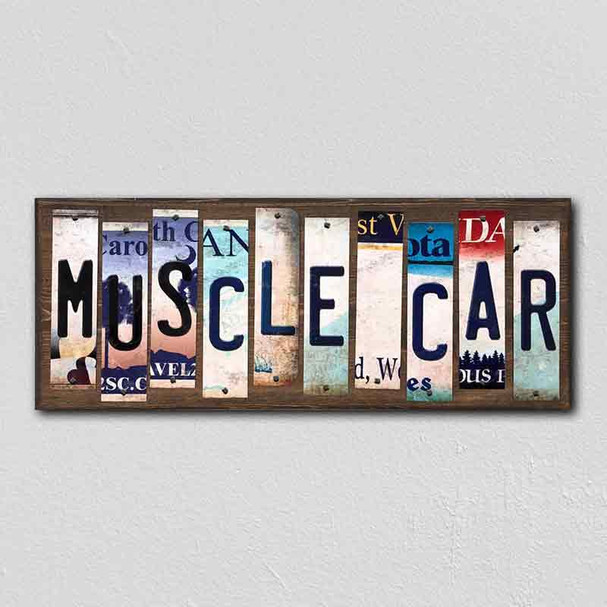 Muscle Car License Plate Tag Strips Novelty Wood Signs WS-290