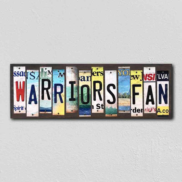 Warriors Fan License Plate Tag Strips Novelty Wood Signs WS-360