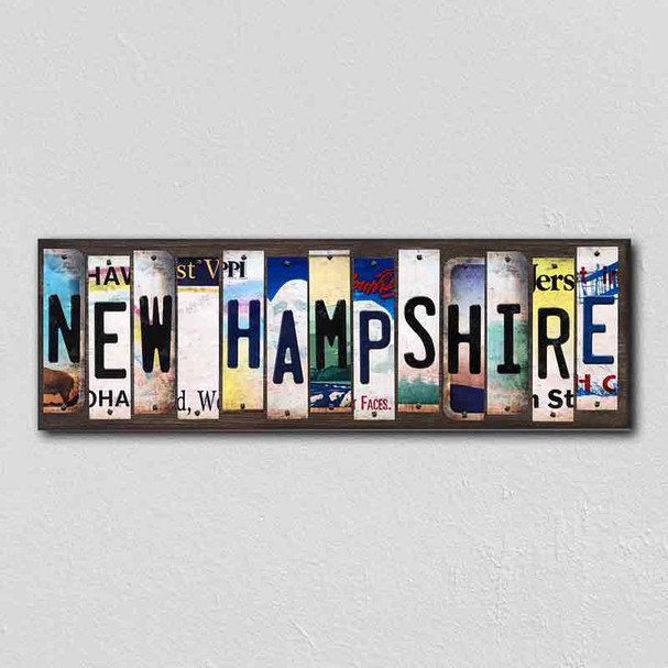New Hampshire License Plate Tag Strips Novelty Wood Signs WS-179