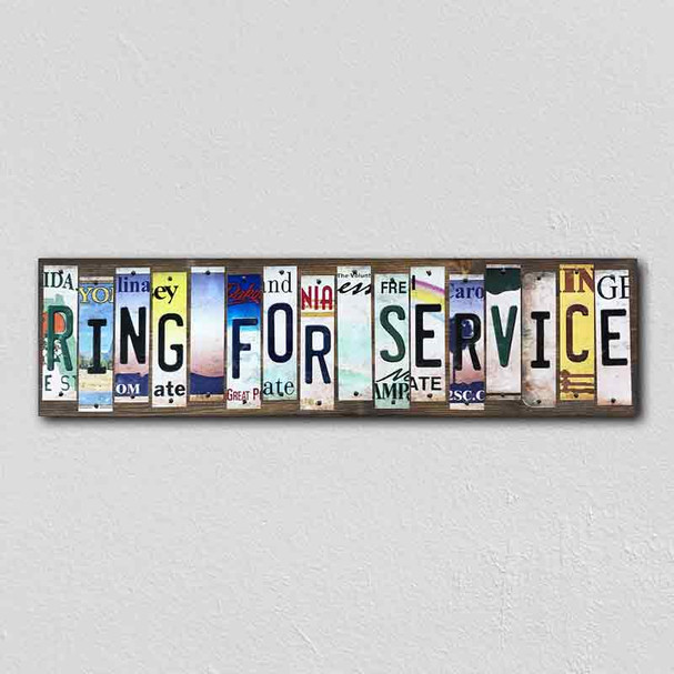 Ring For Service License Plate Tag Strips Novelty Wood Signs WS-488