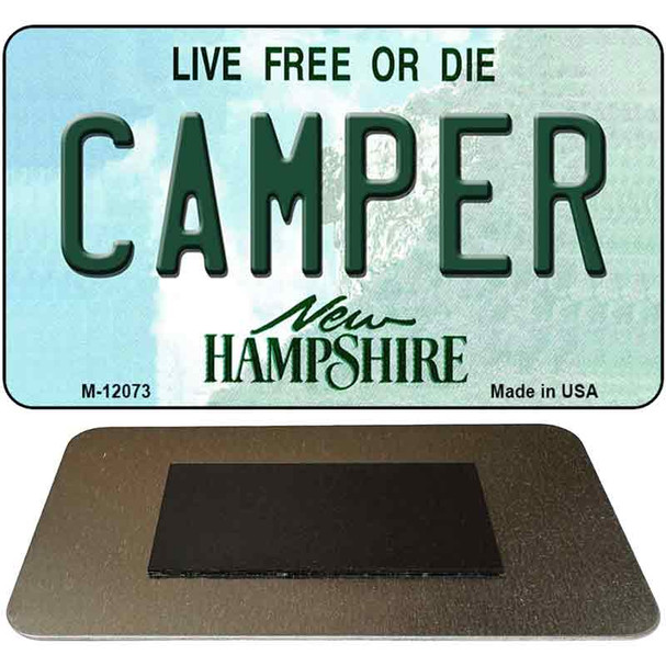 Camper New Hampshire State Novelty Metal Magnet M-12073