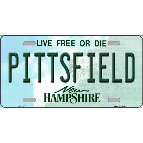 Pittsfield New Hampshire State Novelty Metal License Plate