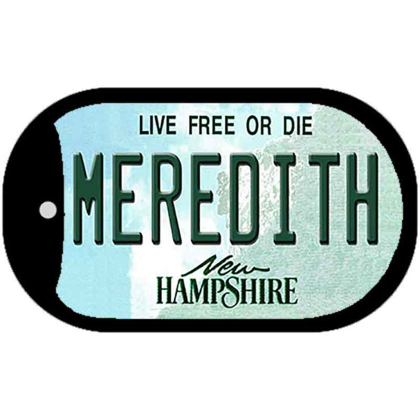 Meredith New Hampshire State Novelty Metal Dog Tag Necklace DT-12078