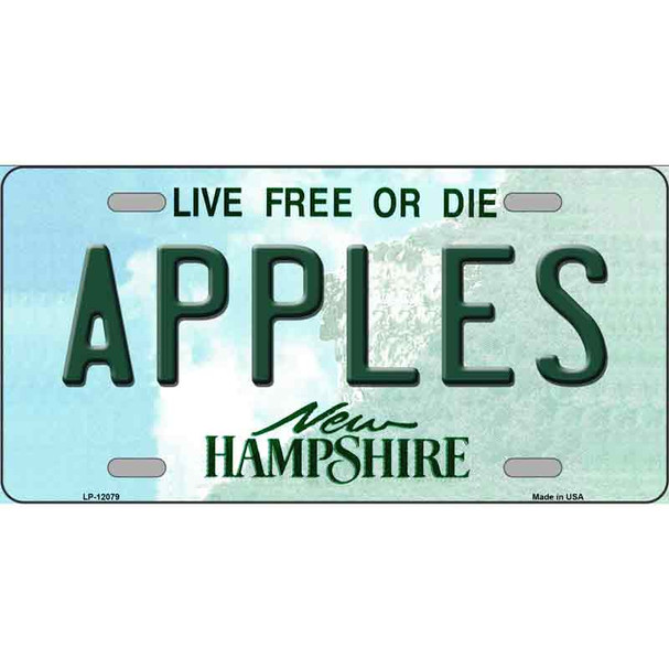 Apples New Hampshire State Novelty Metal License Plate