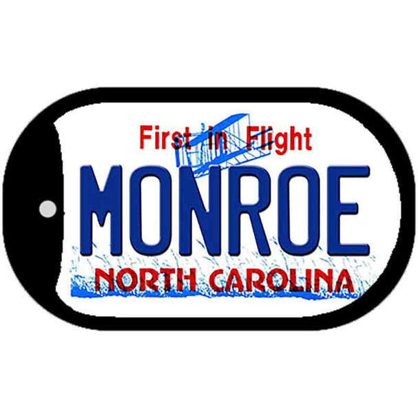 Monroe North Carolina State Novelty Metal Dog Tag Necklace DT-12103