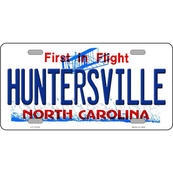 Huntersville North Carolina State Novelty Metal License Plate