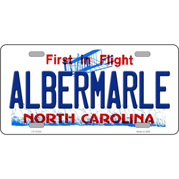 Albermarle North Carolina State Novelty Metal License Plate