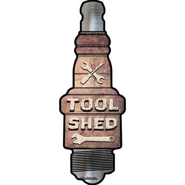 Tool Shed Novelty Metal Spark Plug Sign J-072