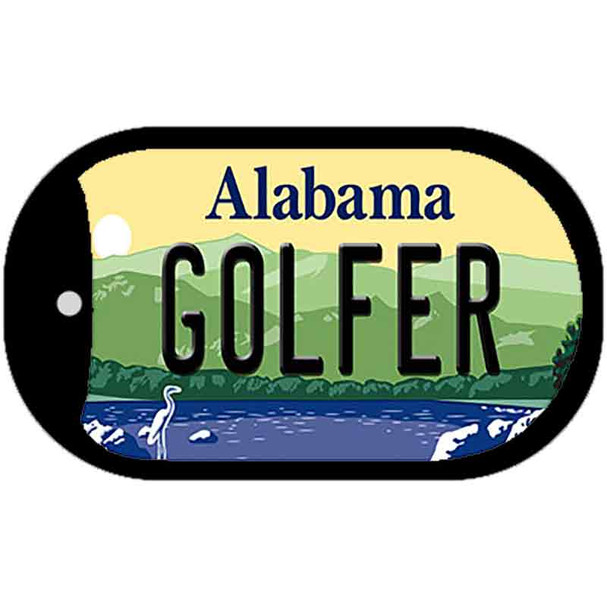 Golfer Alabama Novelty Metal Dog Tag Necklace DT-10008