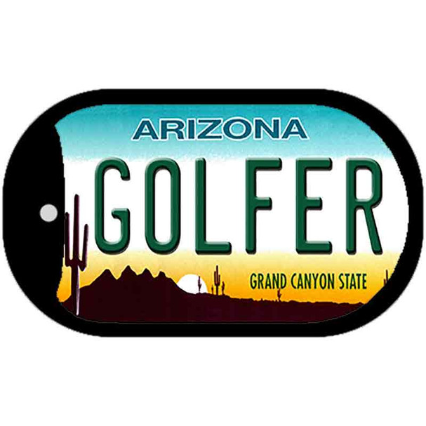 Golfer Arizona Novelty Metal Dog Tag Necklace DT-1039