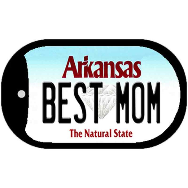 Best Mom Arkansas Novelty Metal Dog Tag Necklace DT-10061