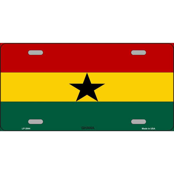 Ghana Flag Metal Novelty License Plate