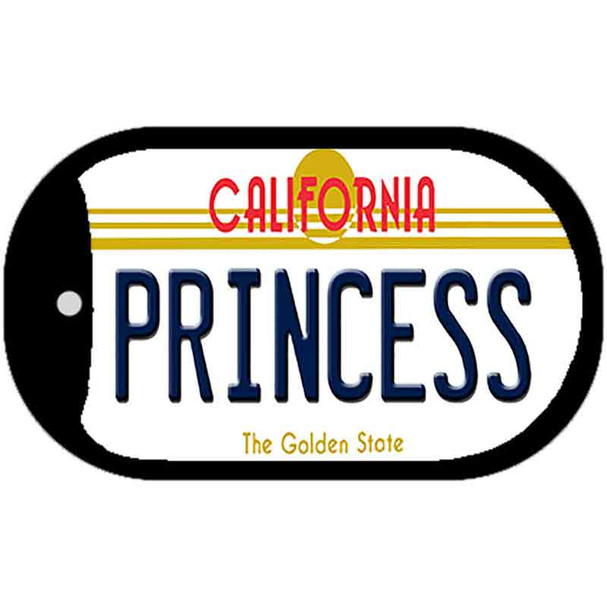 Princess California Novelty Metal Dog Tag Necklace DT-4882