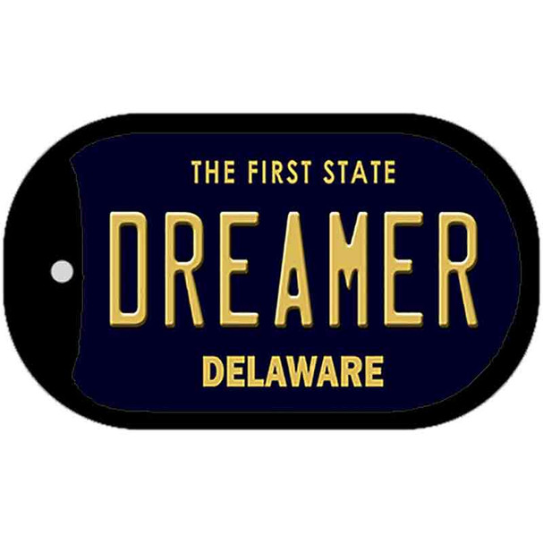 Dreamer Delaware Novelty Metal Dog Tag Necklace DT-6736