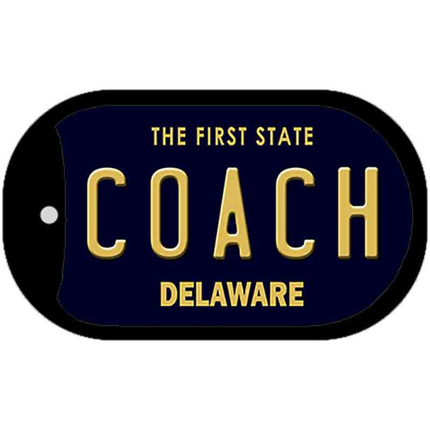 Coach Delaware Novelty Metal Dog Tag Necklace DT-6743